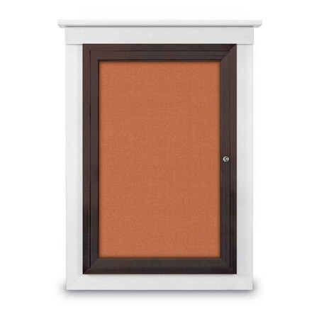 United Visual Products Sliding Glass Door Radius Letterboard, Hdr, 48"x36", White/Grey Vinyl UV9020ACSH-WHITE-GREYVL